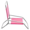 Folding Beach Chairs Set - 2 Pink Fabric Chairs | HipoMarket