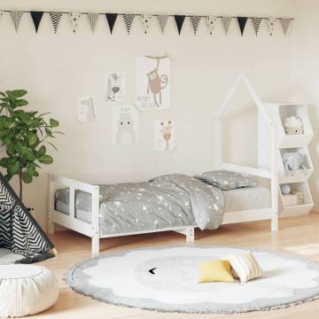 Kids Bed Frame White 80x160 cm Solid Pine - Fun & Stylish