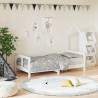 Kids Bed Frame White 80x160 cm Solid Wood Pine Colour white Size 80 x 160 cm 