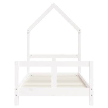 Kids Bed Frame White 80x160 cm Solid Pine - Fun & Stylish