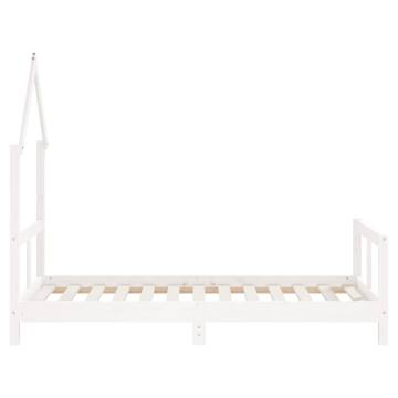 Kids Bed Frame White 80x160 cm Solid Pine - Fun & Stylish