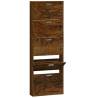 Shoe Cabinet Smoked Oak - Stylish Storage Solution | HipoMarket