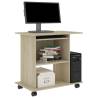 Compact Sonoma Oak Computer Desk - Stylish & Space-Saving