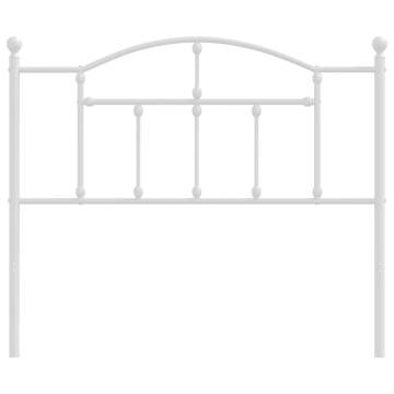 White Metal Headboard 107 cm | Stylish & Sturdy Design