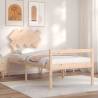 Single Solid Wood Bed Frame with Headboard - HipoMarket