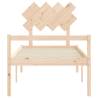 Single Solid Wood Bed Frame with Headboard - HipoMarket