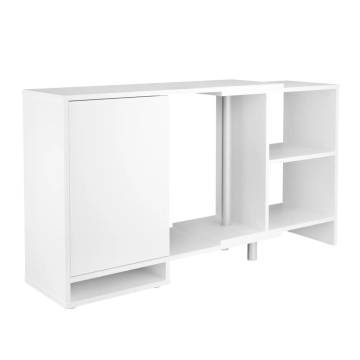 FMD Modular Corner Storage Unit with Open Shelf - White