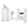 FMD Modular Corner Storage Unit with Open Shelf - White