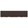 Dark Brown Bathroom Countertop - Solid Oak 220x50 cm