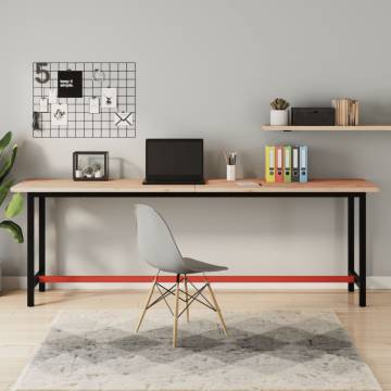 Workbench 220x55 cm - Solid Beech & Metal | HipoMarket