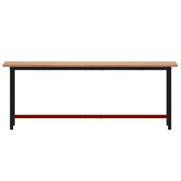 Workbench 220x55 cm - Solid Beech & Metal | HipoMarket