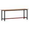 Workbench 220x55 cm - Solid Beech & Metal | HipoMarket