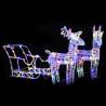 Reindeers & Sleigh Christmas Decoration 160 LEDs 130 cm Acrylic Colour multicolour Size 43 x 11 x 55 cm (2 pcs) Quantity in Package 1 Number of LEDs 