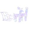 Reindeers & Sleigh Christmas Decoration - 160 LEDs, 130 cm