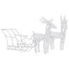 Reindeers & Sleigh Christmas Decoration - 160 LEDs, 130 cm