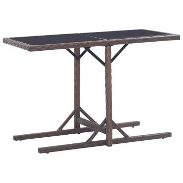 Brown Garden Table 110x53x72 cm - Stylish Outdoor Furniture