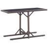 Garden Table Brown 110x53x72 cm Glass and Poly Rattan Colour brown Quantity in Package 1 