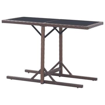 Brown Garden Table 110x53x72 cm - Stylish Outdoor Furniture