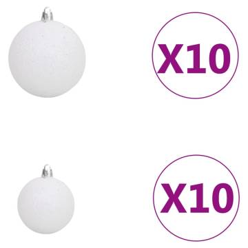 Artificial Pre-lit Christmas Tree with Ball Set - 210 cm