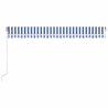 Manual Retractable Awning 500x350 cm - Blue & White | HipoMarket