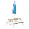 AXI Children Picnic Table with Umbrella - Brown & White