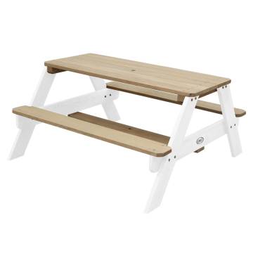 AXI Children Picnic Table with Umbrella - Brown & White