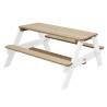 AXI Children Picnic Table with Umbrella - Brown & White