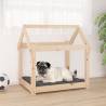 Dog Bed 71x55x70 cm Solid Wood Pine Colour natural Size 71 x 55 x 70 cm 