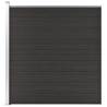 Fence Panel WPC 175x186 cm Black Colour black Quantity in Package 1 Model 1 section with 1 post 