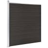 Fence Panel WPC 175x186 cm Black - Durable Garden Fence