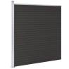 Fence Panel WPC 175x186 cm Black - Durable Garden Fence