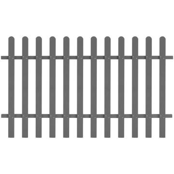 Durable Picket Fence WPC 200x120 cm for Your Garden