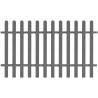 Picket Fence WPC 200x120 cm Colour grey Size 120 cm Quantity in Package 1 