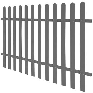 Durable Picket Fence WPC 200x120 cm for Your Garden