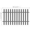 Durable Picket Fence WPC 200x120 cm for Your Garden