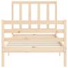 Solid Wood Bed Frame with Headboard - 100x200 cm | HipoMarket