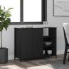 Sideboard Black 100x33x75 cm Engineered Wood Colour black Quantity in Package 1 