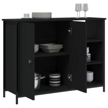 Stylish Black Sideboard - 100x33x75 cm | Hipomarket UK