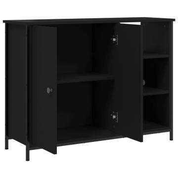 Stylish Black Sideboard - 100x33x75 cm | Hipomarket UK