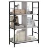 Bookshelf Grey Sonoma - Durable Engineered Wood Storage Rack