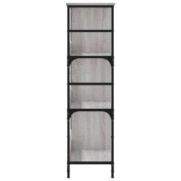 Bookshelf Grey Sonoma - Durable Engineered Wood Storage Rack