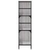 Bookshelf Grey Sonoma - Durable Engineered Wood Storage Rack