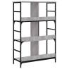 Bookshelf Grey Sonoma - Durable Engineered Wood Storage Rack