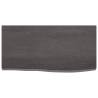 Wall Shelf Dark Brown 60x30 cm - Solid Oak Wood