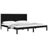 Black Solid Wood Pine Bed Frame 200x200 cm - Modern Design