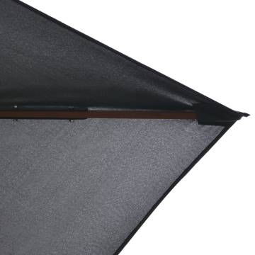 Elegant Outdoor Parasol with Wooden Pole - 200x300 cm Anthracite