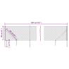 Chain Link Fence with Spike Anchors Silver 1x10 m | HipoMarket