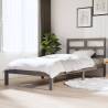 Grey Solid Wood Pine Bed Frame 100x200 cm - HipoMarket