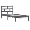 Grey Solid Wood Pine Bed Frame 100x200 cm - HipoMarket