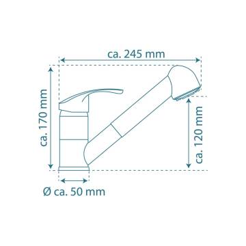 SCHÜTTE FALCON Chrome Sink Mixer with Pull-out Spray - Durable & Styl